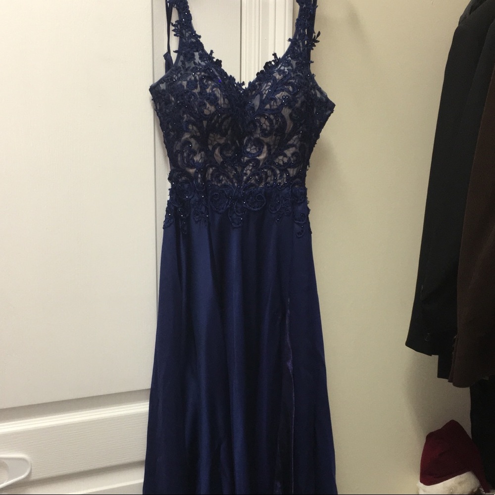 Navy Blue Prom Dress